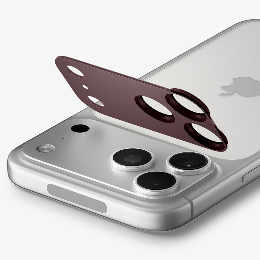 Защитно фолио за задна камера Spigen GlastR EZ FIT Optik Pro XL за Apple iPhone 18 Pro, закалено стъкло, бордо AGL12036