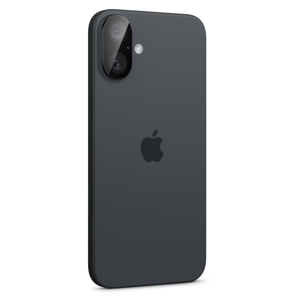 Защитно фолио за задна камера Spigen GlastR Optik за Apple iPhone 16 Plus / 16, закалено стъкло, комплект от 2 броя, черно AGL07922