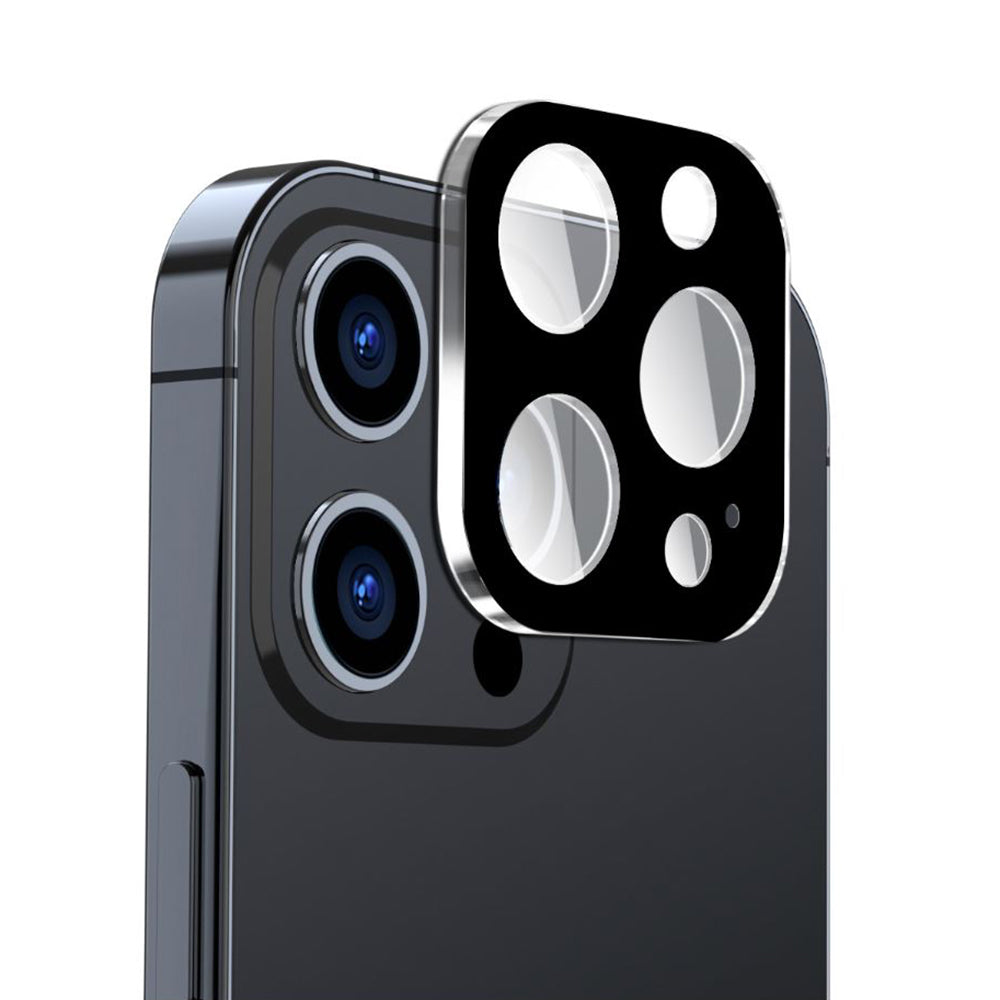 Протектор за задна камера Techsuit за Apple iPhone 15 Pro Max / 15 Pro, закалено стъкло, черен