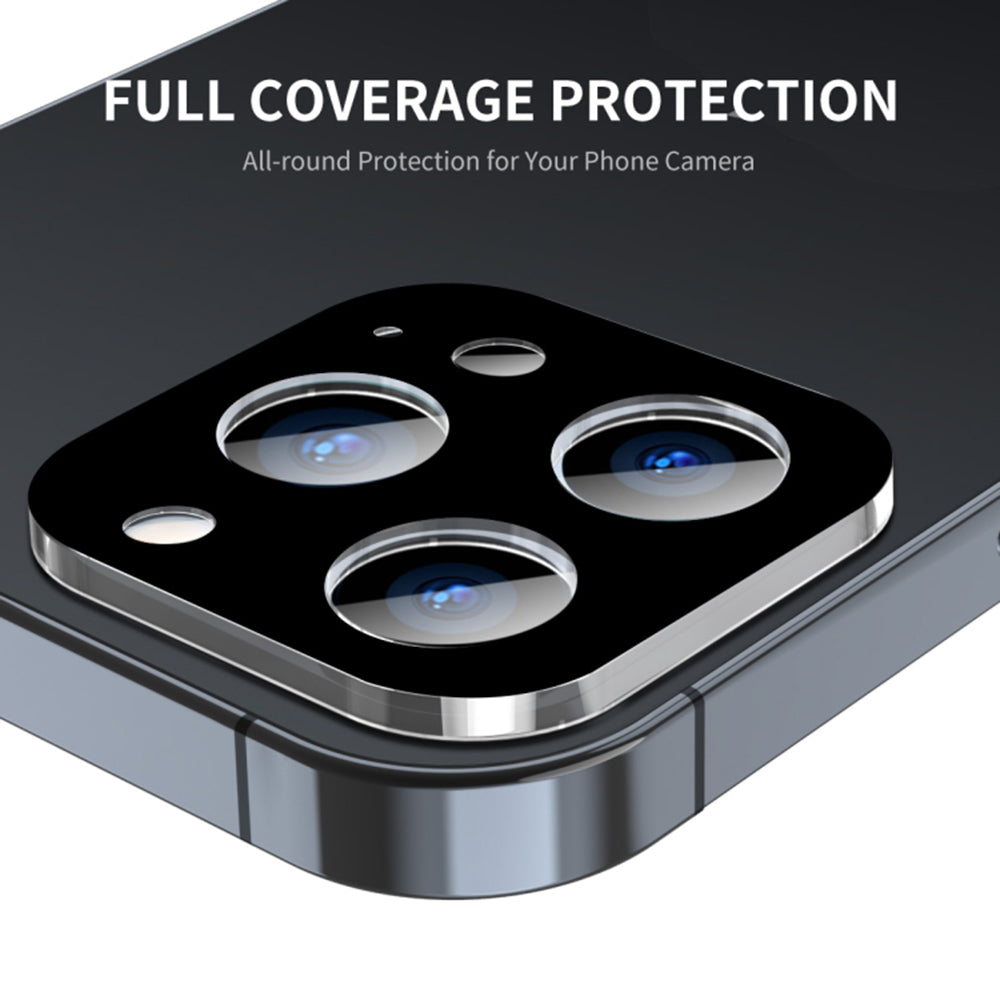 Протектор за задна камера Techsuit за Apple iPhone 15 Pro Max / 15 Pro, закалено стъкло, черен