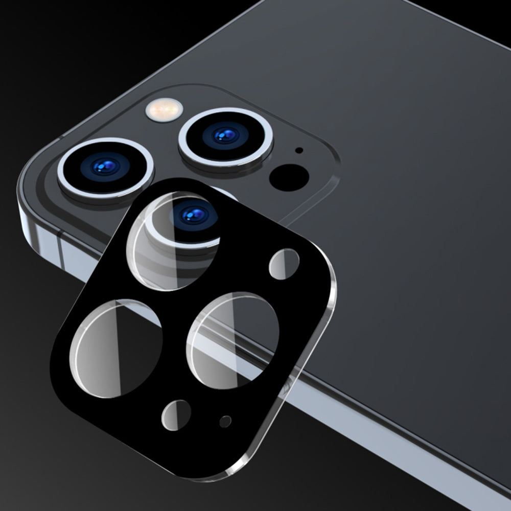 Протектор за задна камера Techsuit за Apple iPhone 15 Pro Max / 15 Pro, закалено стъкло, черен