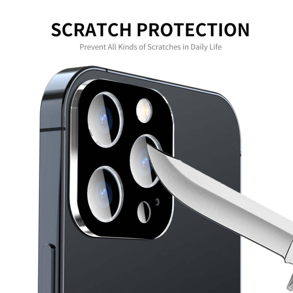 Протектор за задна камера Techsuit за Apple iPhone 15 Pro Max / 15 Pro, закалено стъкло, черен
