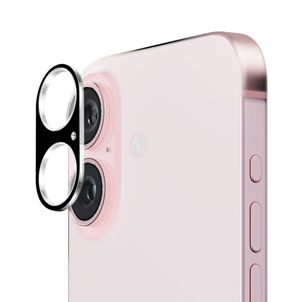 Протектор за задна камера Techsuit за Apple iPhone 16 Plus / 16, закалено стъкло, черен