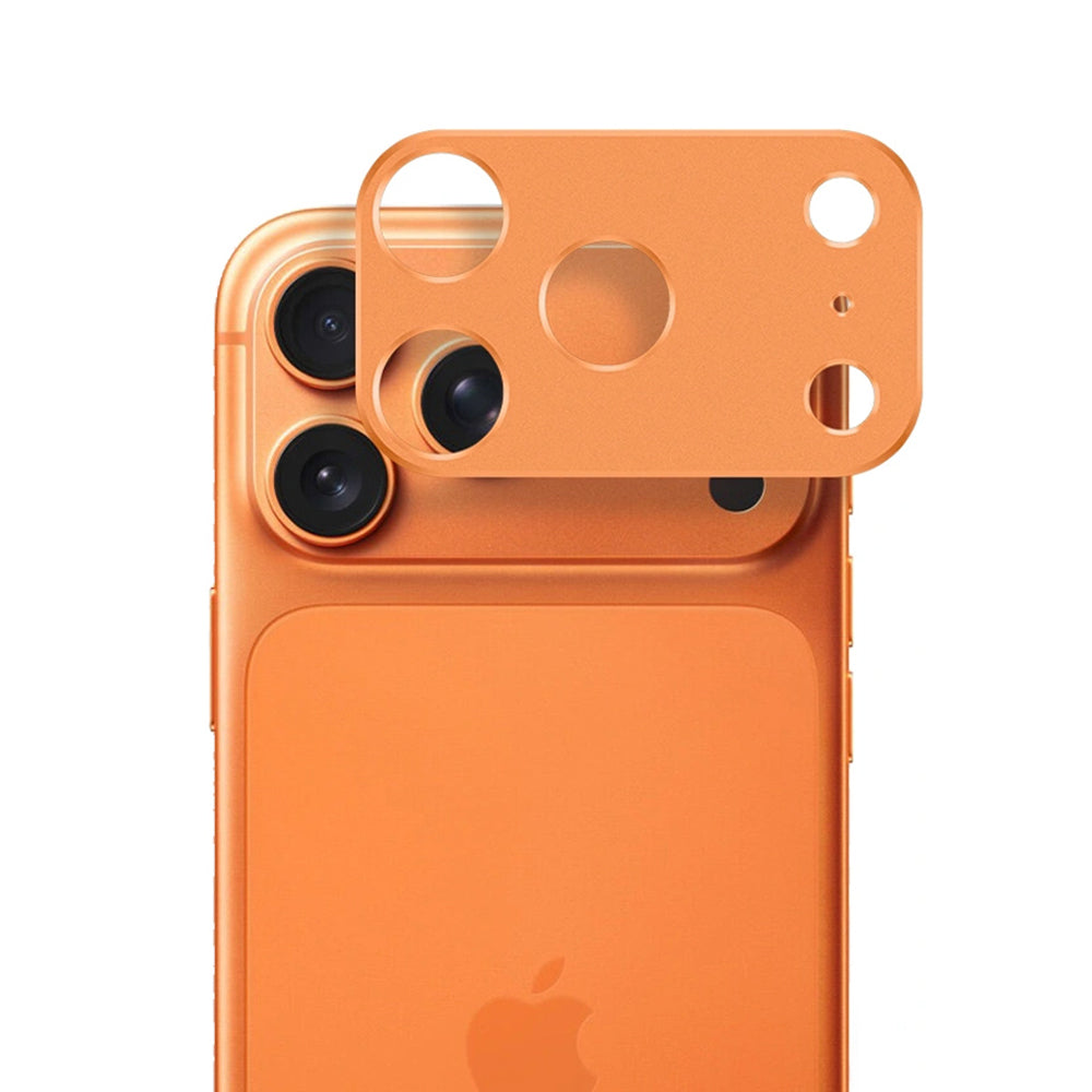 Протектор за задна камера Techsuit за Apple iPhone 17 Pro, закалено стъкло, оранжев