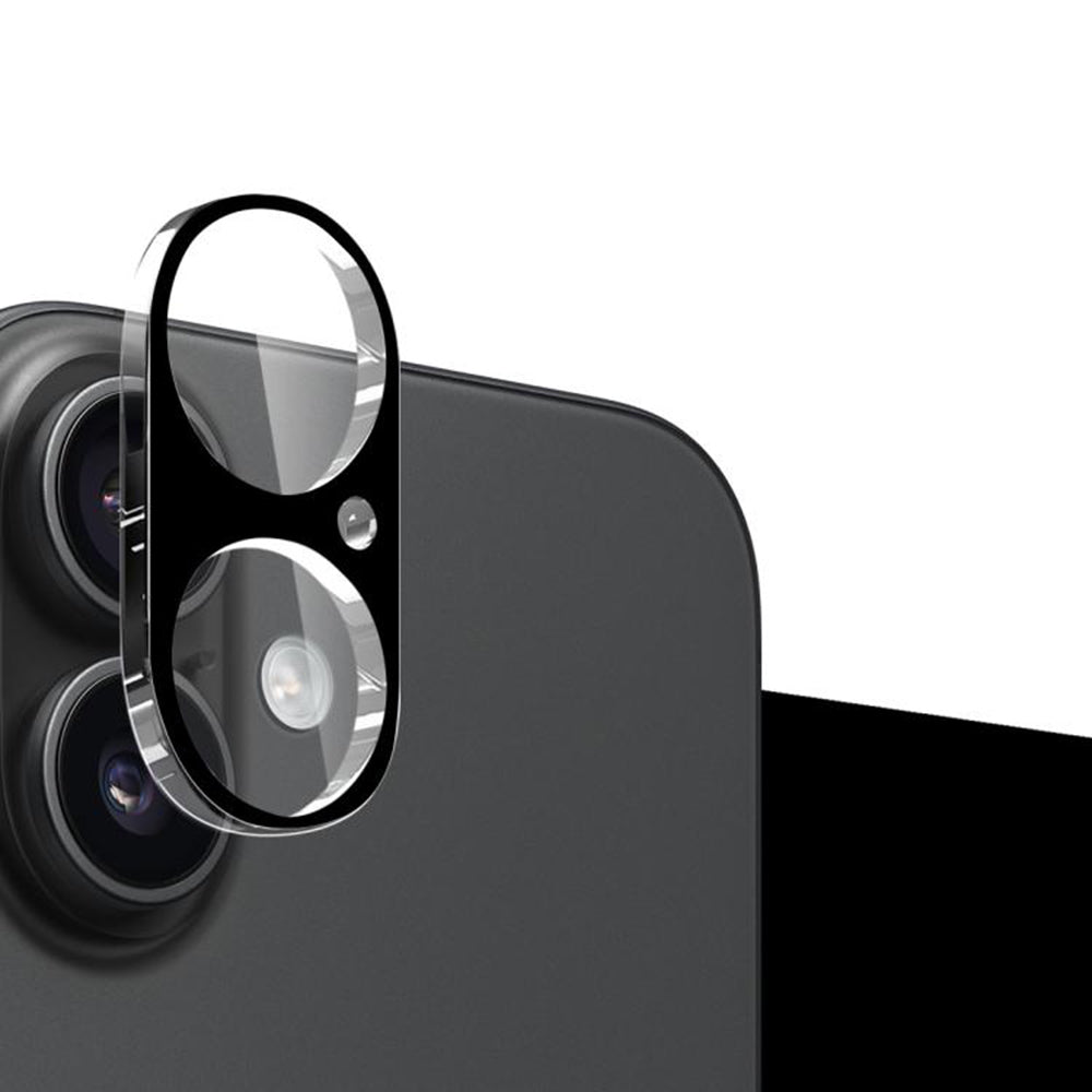 Фолио за защита на задната камера Techsuit за Apple iPhone 17, Закалено стъкло, Черно