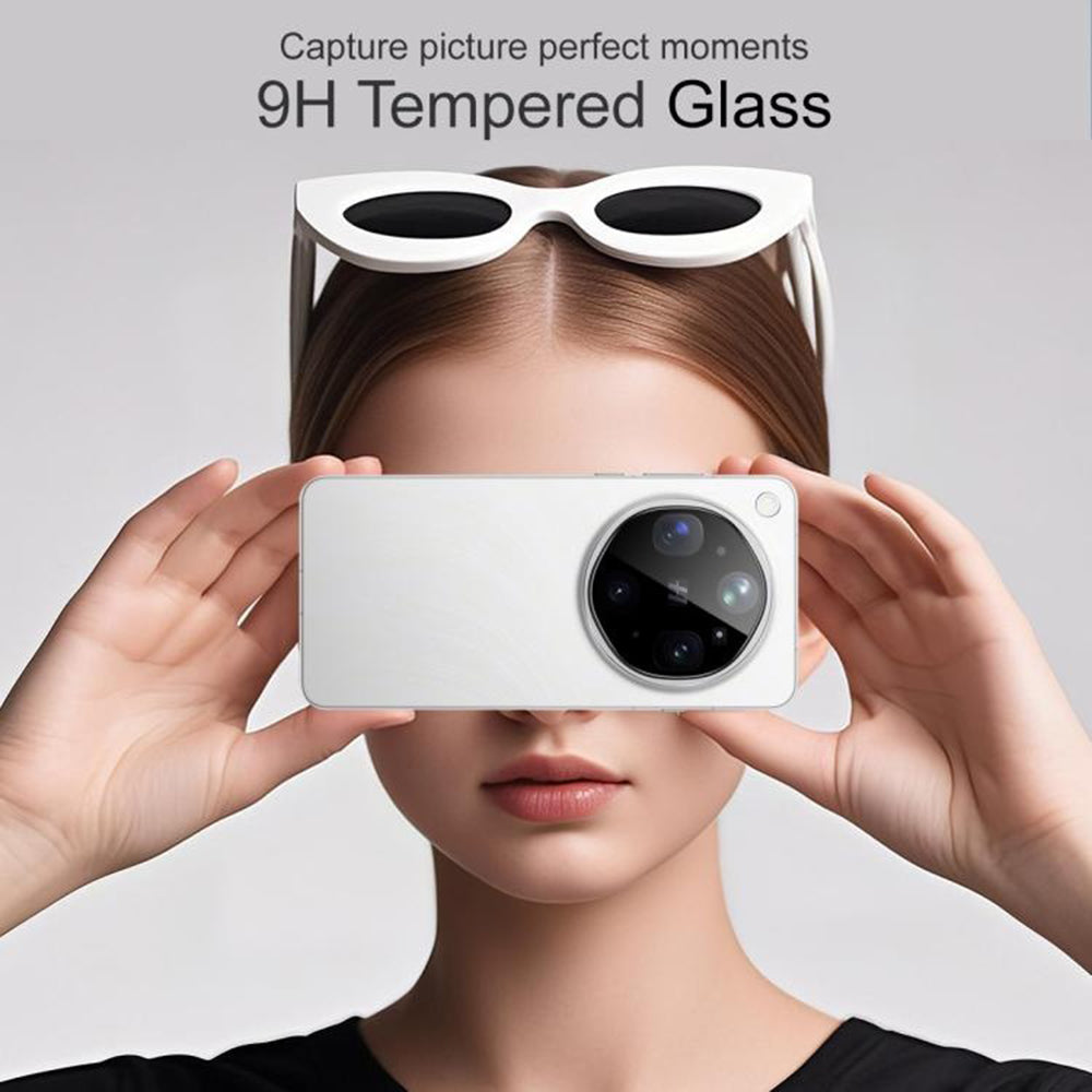 Протектор за задна камера Techsuit за Oppo Find X9 Ultra, закалено стъкло, черен