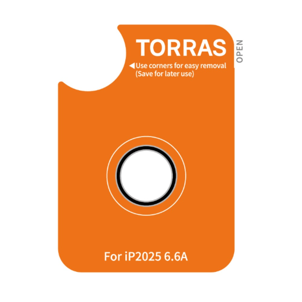 Защитно фолио за задна камера Torras Lensguard за Apple iPhone 17 Air, закалено стъкло, черно