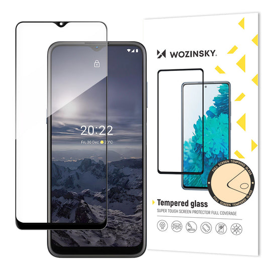 WZK Защитен екран за Nokia G21 / G11, защитно стъкло, пълно залепване, черен