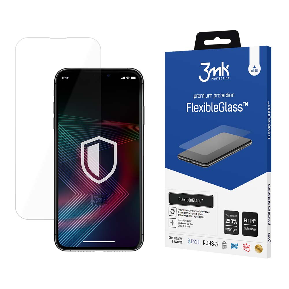 Протектор за екран 3MK FlexibleGlass за Apple iPhone 14 Plus / 14 Pro Max, гъвкаво стъкло, пълно залепване