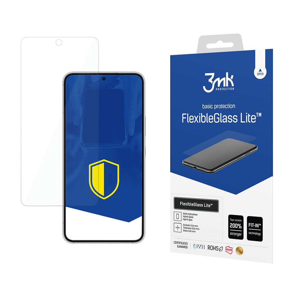 Защитно фолио 3MK FlexibleGlass Lite за Samsung Galaxy S22 5G S901, Гъвкаво стъкло, Пълно залепване