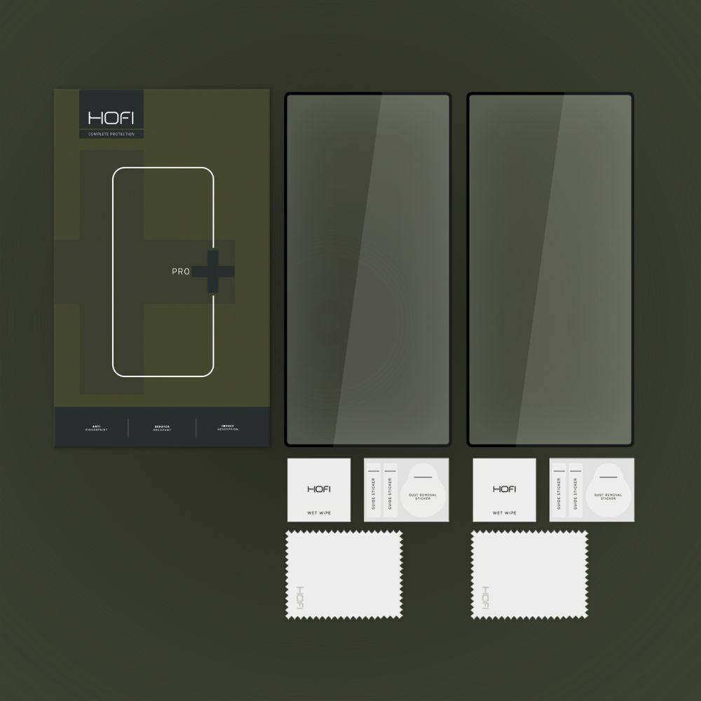 СКРИЙН ПРОТЕКТОР HOFI Glass PRO+ за Samsung Galaxy S24 Ultra S928, стъклен щит, пълно лепило, комплект 2 броя, 2.5D, черен