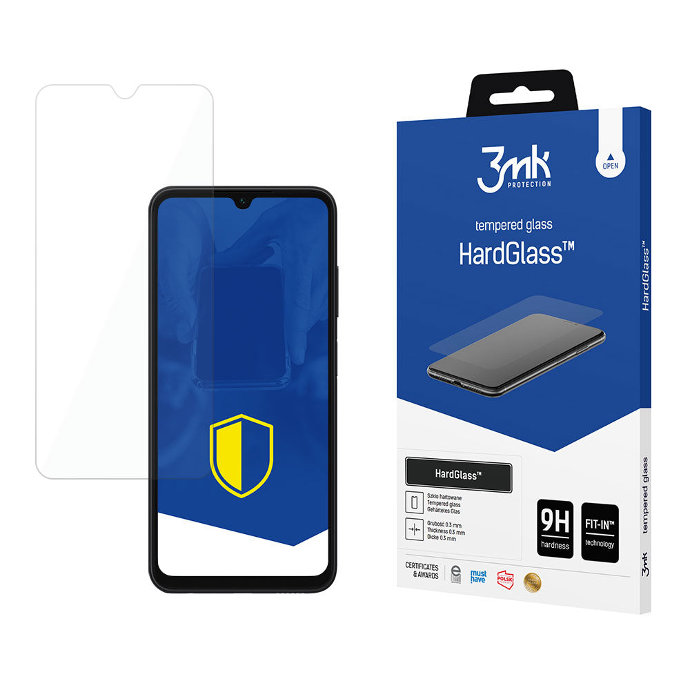 Протектор за екран 3MK HardGlass за Samsung Galaxy A05s A057, закалено стъкло, пълно залепване