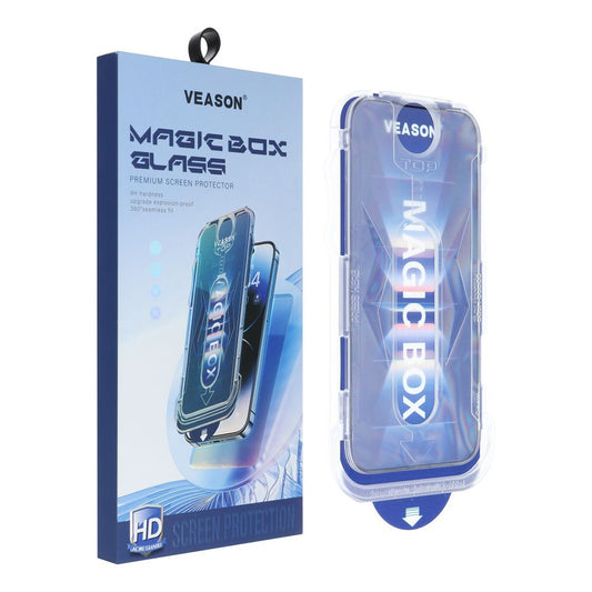 Protective Screen Protector Veason PRO for Apple iPhone XS Max, Glass Protected, Full Glue, 6D, Black
