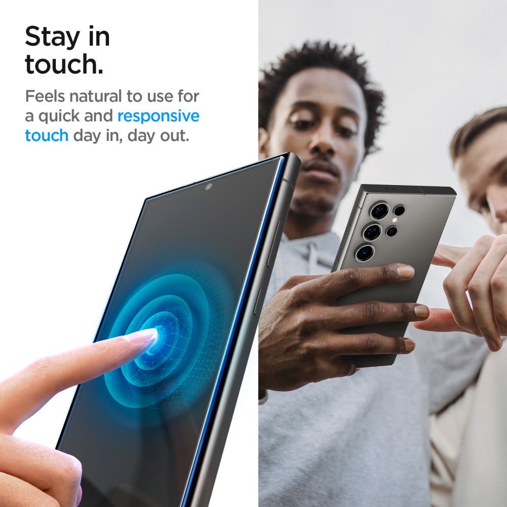 Spigen EZ FIT Privacy Screen Protector за Samsung Galaxy S24 Ultra S928, защитно стъкло, пълно лепило, комплект 2 броя