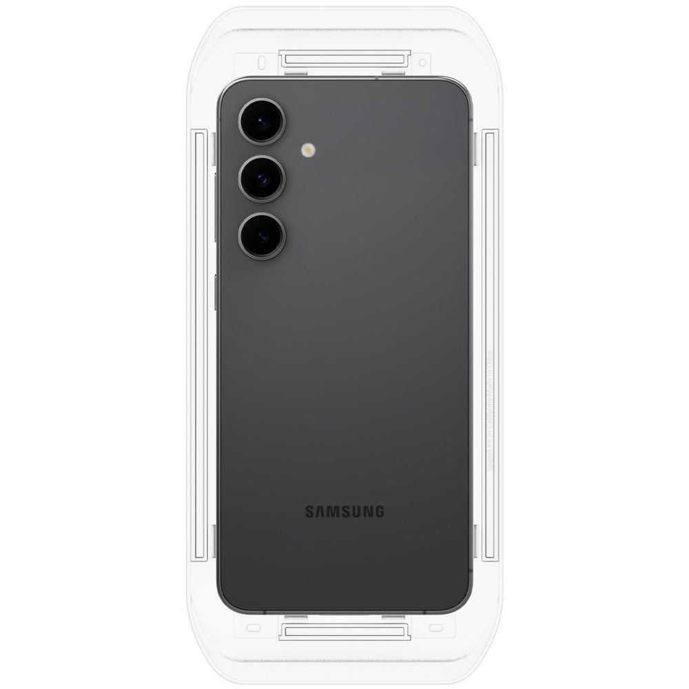 Spigen EZ FIT Screen Protector за Samsung Galaxy S24 FE S721, със стъклена защита, с пълно лепило, комплект 2 броя AGL08729