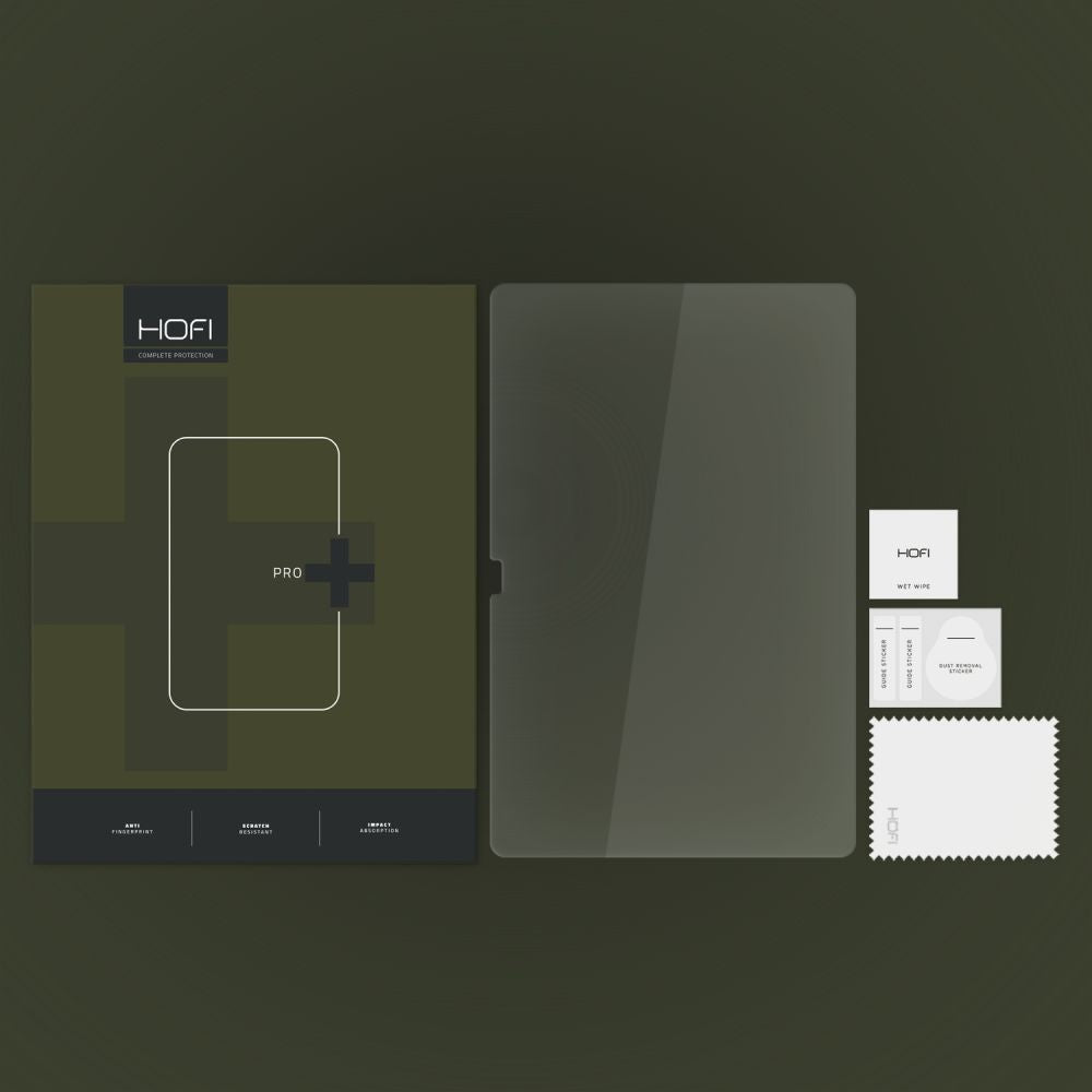 Протектор за екран HOFI Glass PRO+ за Samsung Galaxy Tab S10+ / Tab S9+ / Tab S8+ / Tab S7 FE / Tab S7+, закалено стъкло, пълно залепване