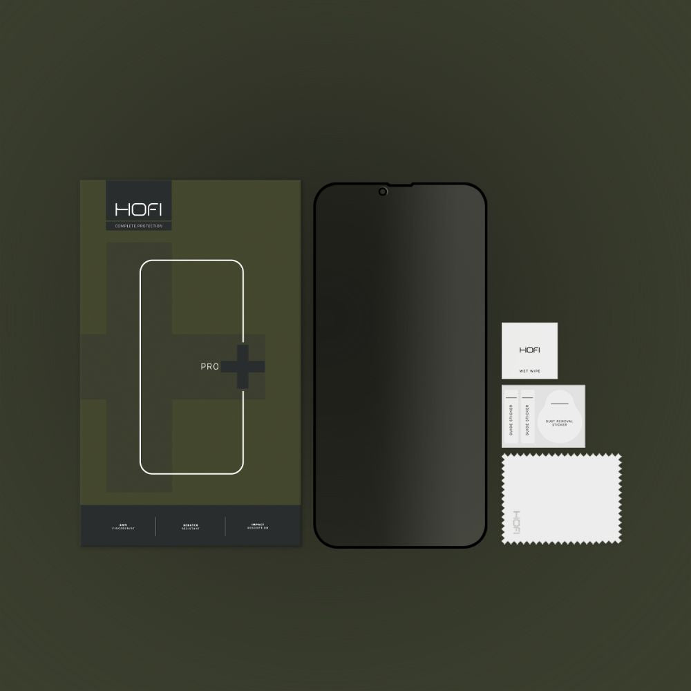 Протектор за екран Privacy HOFI PRO+ за Apple iPhone 14 Plus / 13 Pro Max, закалено стъкло, пълно залепване