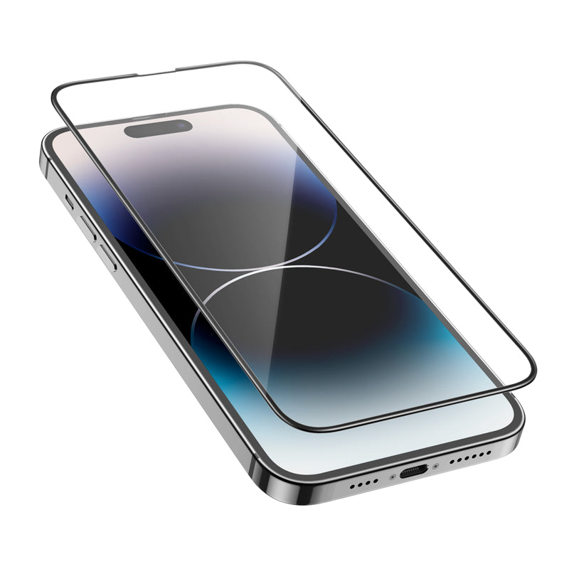 Защитно фолио за екран HOCO G16 за Apple iPhone 14 Pro, закалено стъкло, пълно лепило, 5D, черно