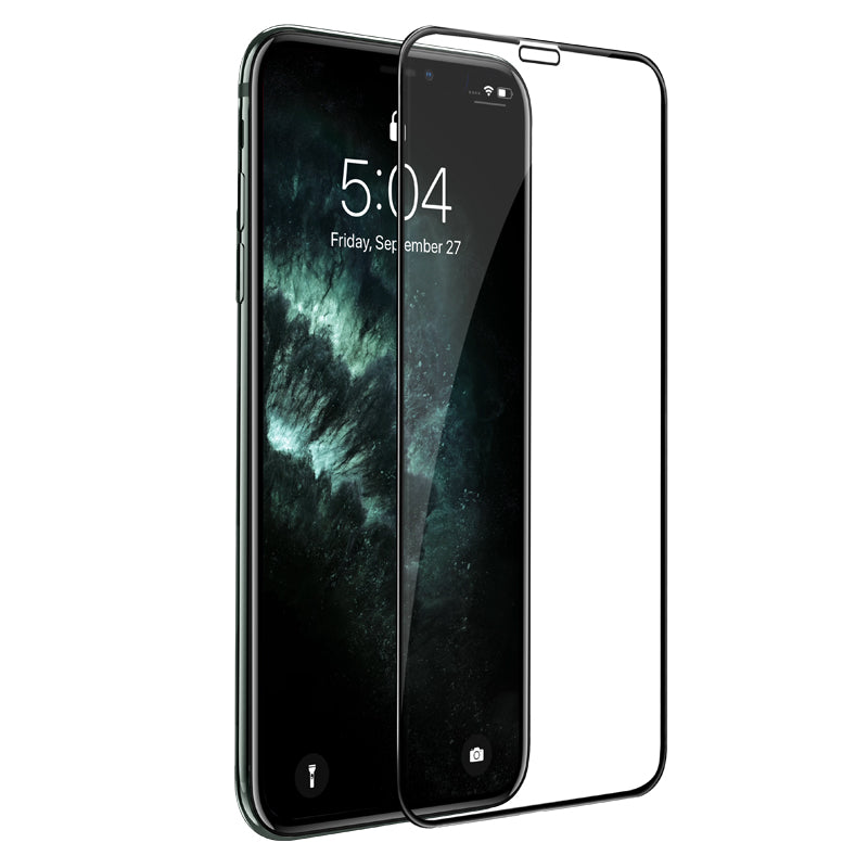 Защитно фолио за екран HOCO G16 за Apple iPhone 11 / XR, закалено стъкло, пълно лепило, 5D, черно.