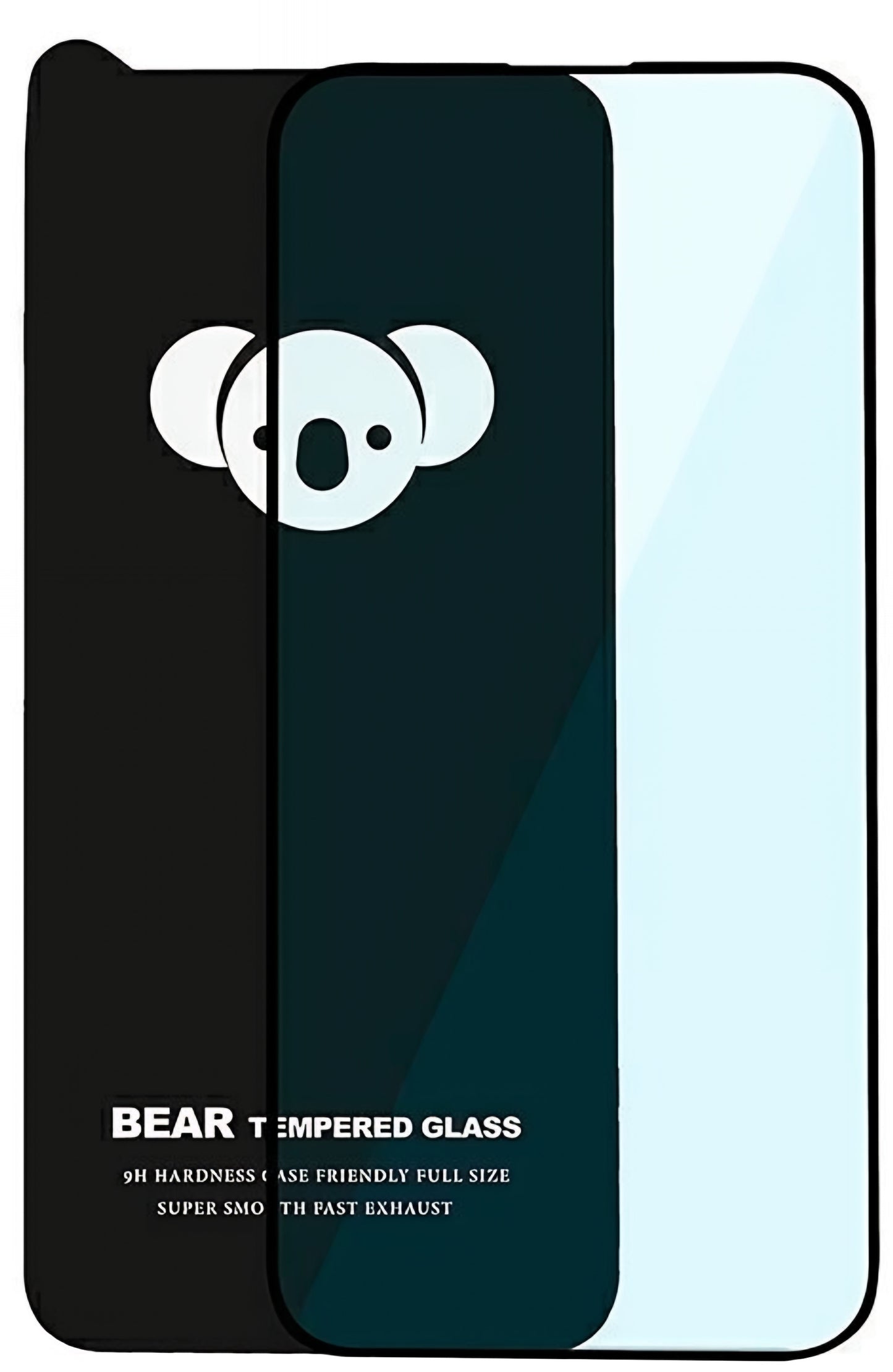 Протектор за екран Bear HD за Apple iPhone 17 Air, закалено стъкло, пълно залепване, черен