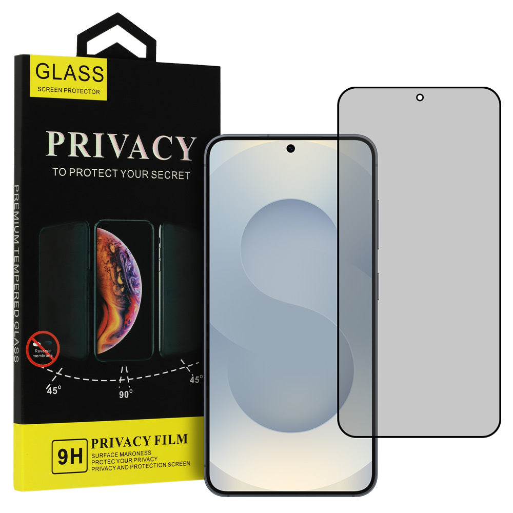 Протектор за екран Privacy OEM Shield Screen за Samsung Galaxy S25 S931, закалено стъкло, пълно залепване