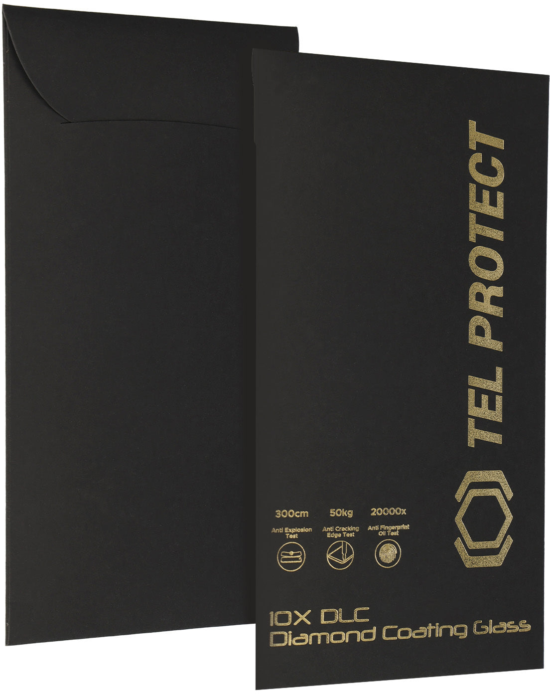 Протектор за екран Tel Protect 10X HD DLC Diamond Coating за Apple iPhone 18 Pro Max / 17 Pro Max, закалено стъкло, Full Glue, черен