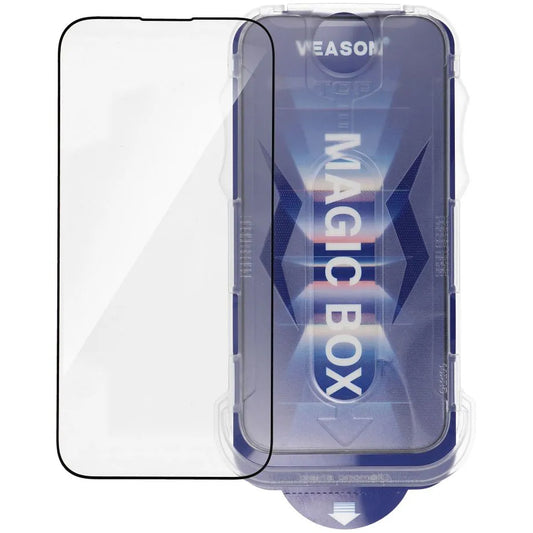 Veason Screen Protector за Apple iPhone 14 Plus / 13 Pro Max, Стъклена защита, пълно залепване, 6D, черен
