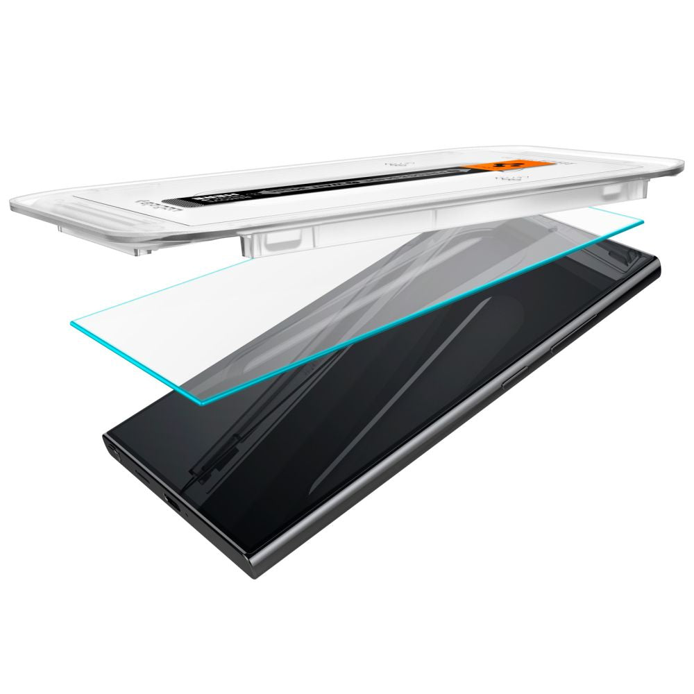 Spigen EZ FIT Screen Protector за Samsung Galaxy S24 Ultra S928, със стъклена защита, пълно лепило, комплект 2 броя