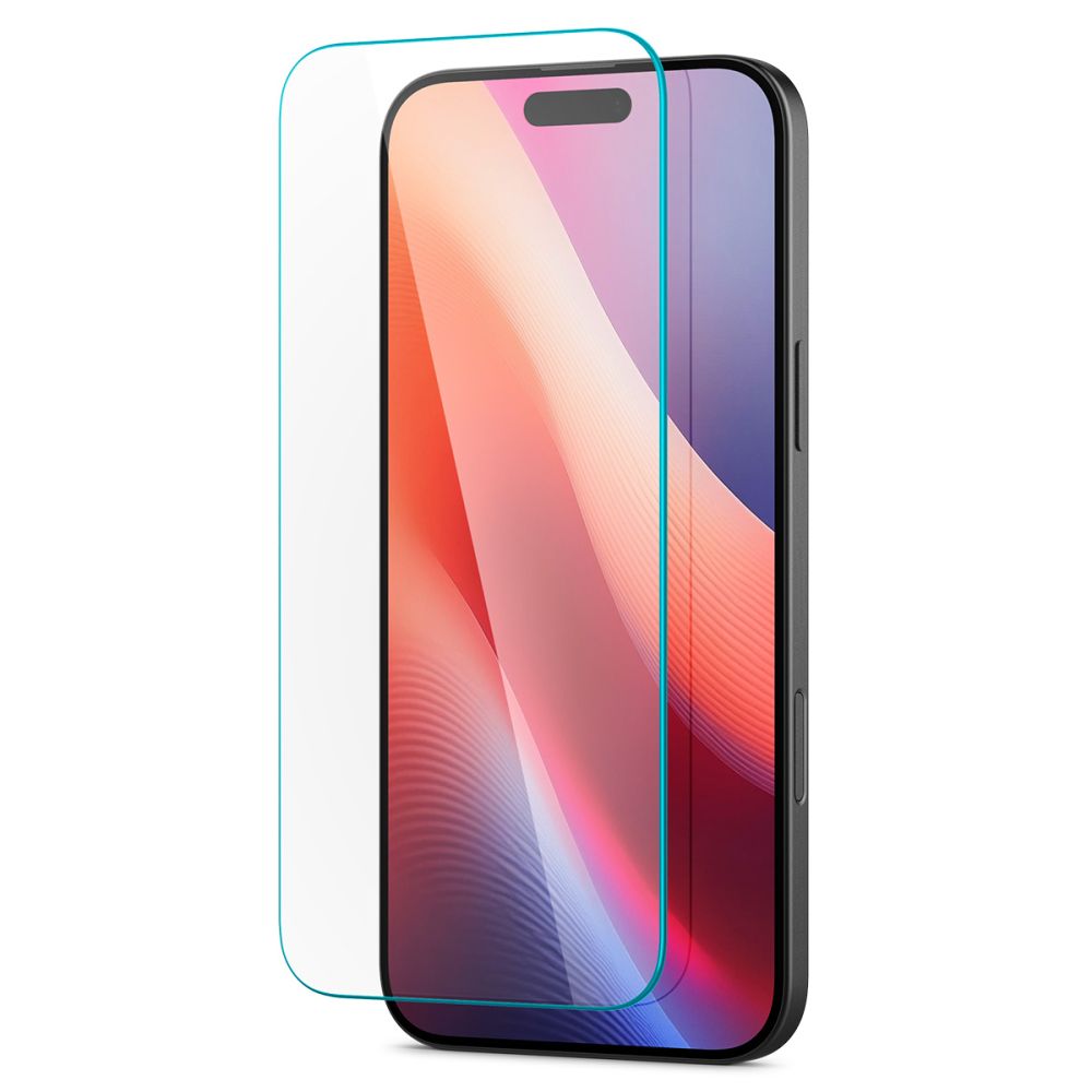 Защитно фолио за екран Spigen GlastrR Slim HD за Apple iPhone 16 / 15, Закалено стъкло, Пълно лепило, 2.5D AGL06910