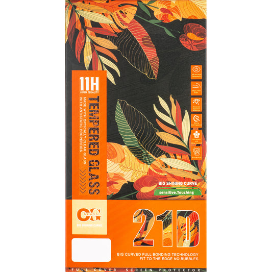 OEM протектор за Apple iPhone 15 Pro, екранирано стъкло, пълно залепване, 21D, черен