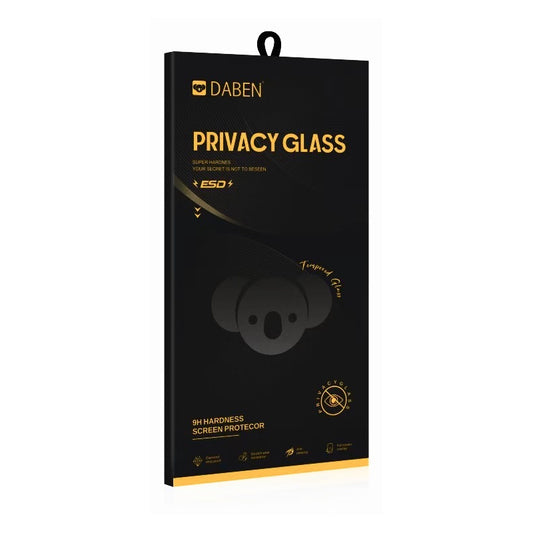 Протектор за екран Privacy Bear за Apple iPhone 17e / 16e / 14 / 13 Pro, закалено стъкло, пълно залепване
