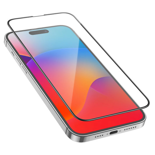 Защитно фолио за екран HOCO G16 за Apple iPhone 15 Pro Max, закалено стъкло, пълно лепило, 5D, черно
