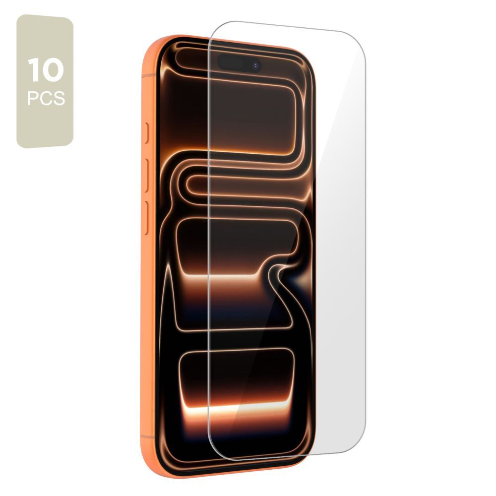 Защитно фолио Tech-Protect за екран за Apple iPhone 17 Pro Max / 16 Pro Max, закалено стъкло, пълно залепване, комплект от 10 броя