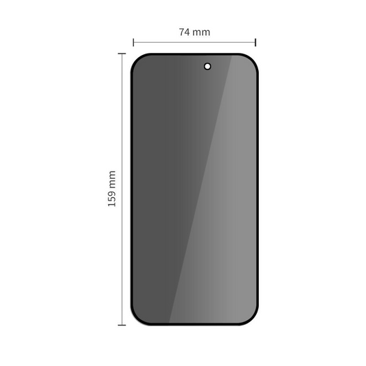 Протектор за екран Privacy Tech-Protect Spy+ за Apple iPhone 17 Pro Max / 16 Pro Max, закалено стъкло, пълно залепване, комплект от 2 броя