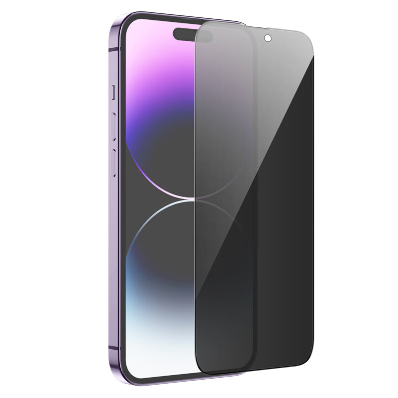 Защитно фолио за екран Privacy HOCO G15 за Apple iPhone 14 Pro Max, Закалено стъкло, Пълно лепило, 5D