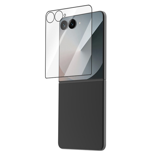 Протектор за външен екран Lereach за Samsung Galaxy Z Flip8 F776 / Galaxy Z Flip7 F766, закалено стъкло, пълно залепване, комплект от 2 броя, черен