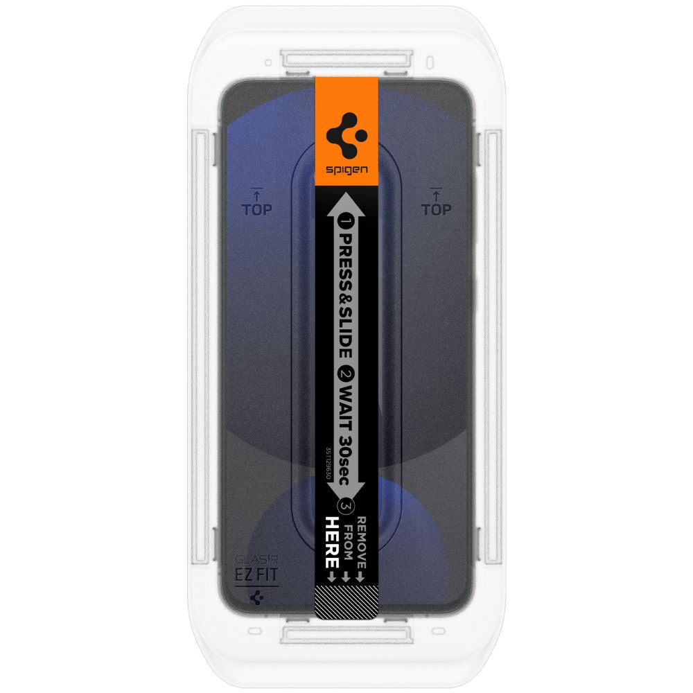 Spigen EZ FIT Screen Protector за Samsung Galaxy S24 FE S721, със стъклена защита, с пълно лепило, комплект 2 броя AGL08729