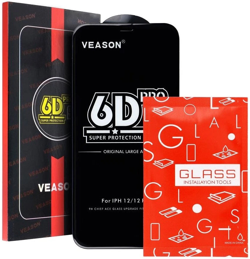 Протектор за екран Veason PRO за Motorola Moto E32s / E22s / E32 / G22, закалено стъкло, пълно залепване, 6D, черен