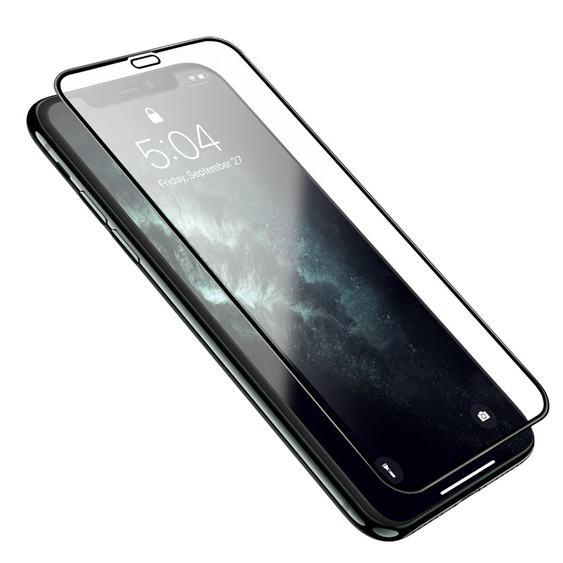 Защитно фолио за екран HOCO G16 за Apple iPhone 11 / XR, закалено стъкло, пълно лепило, 5D, черно.