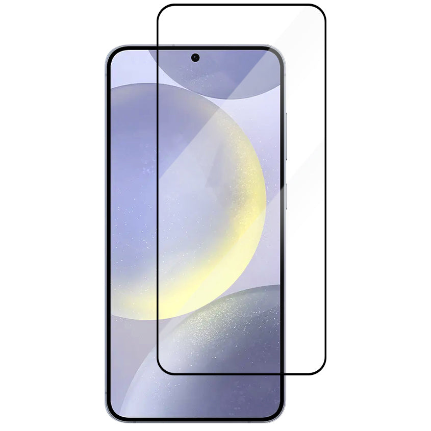 Защитно фолио Vmax за екран за Samsung Galaxy S24+ S926, закалено стъкло, пълно залепване, 9D, черно