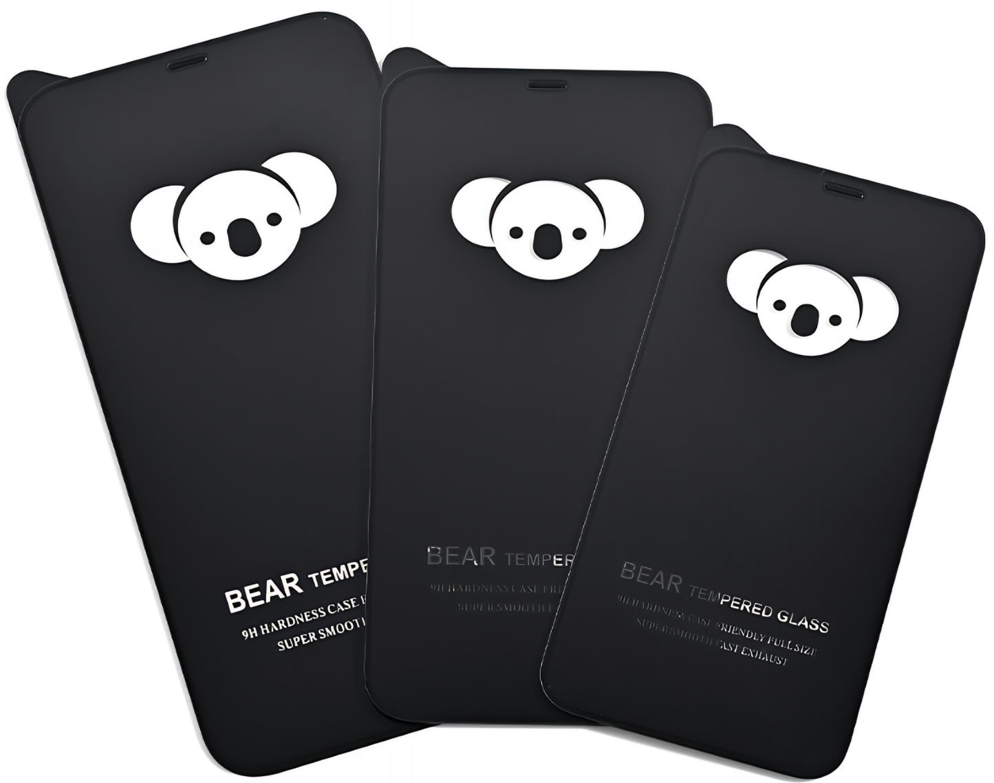 Протектор за екран Bear HD за Apple iPhone 17 Air, закалено стъкло, пълно залепване, черен
