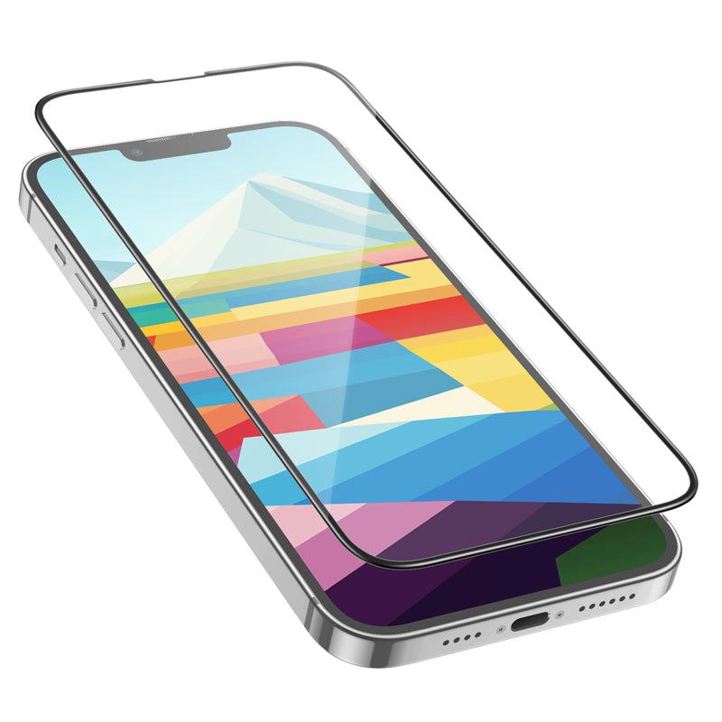 Защитно фолио за екран HOCO G16 за Apple iPhone 15 Plus, закалено стъкло, пълно лепило, 5D, черно