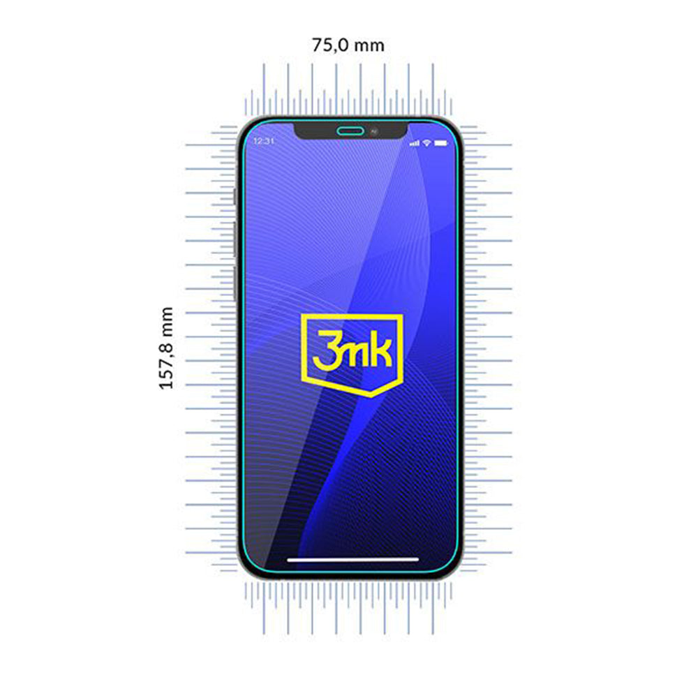 Протектор за екран 3MK FlexibleGlass за Apple iPhone 12 Pro Max, гъвкаво стъкло, пълно залепване