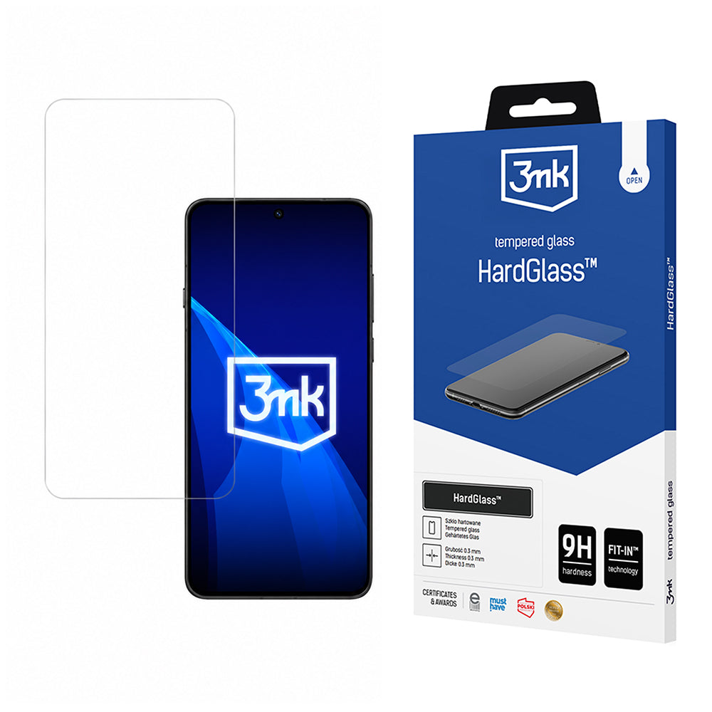Протектор за екран 3MK HardGlass за Oppo Find X9 Ultra, закалено стъкло, пълно залепване