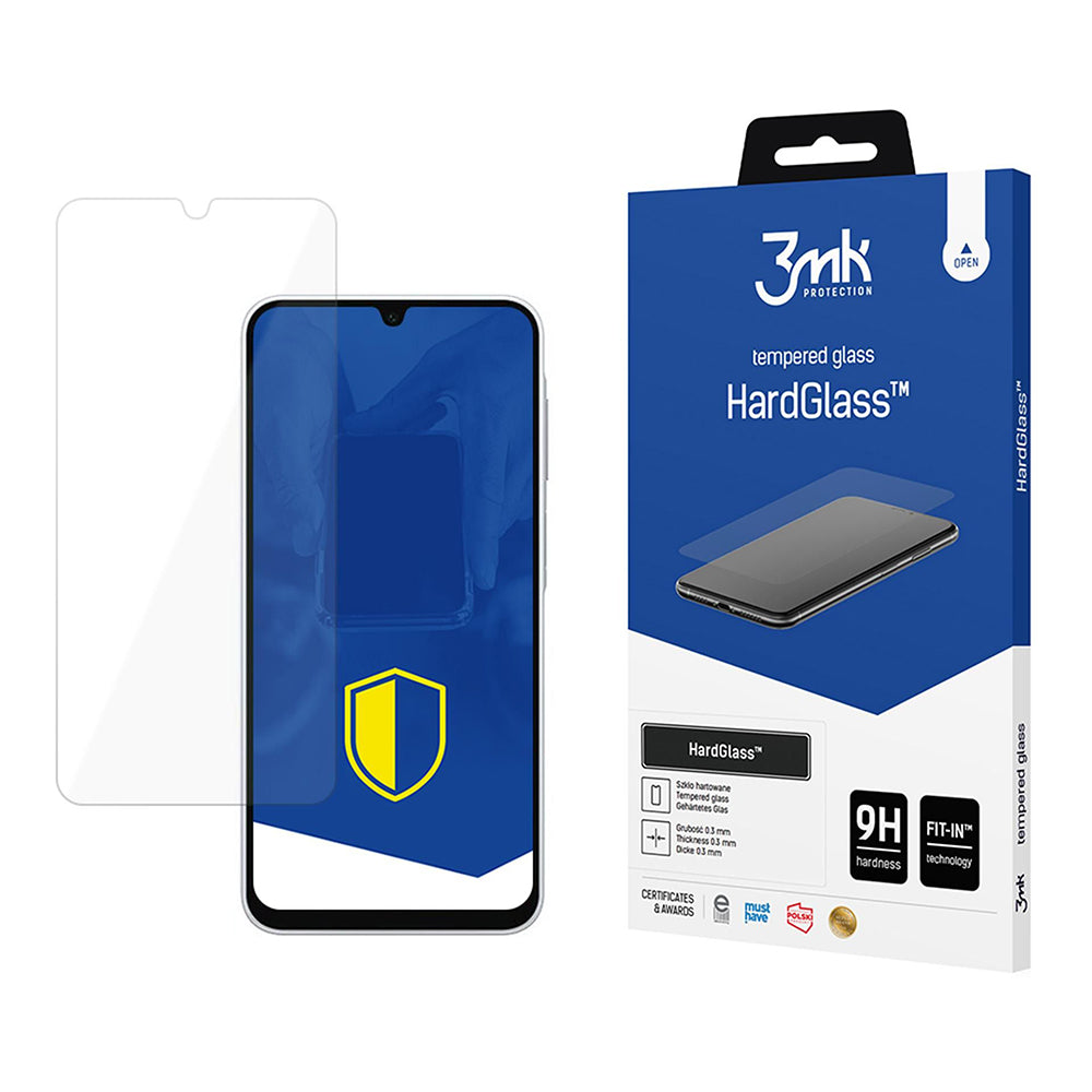 Протектор за екран 3MK HardGlass за Samsung Galaxy A26 A266, закалено стъкло, пълно залепване