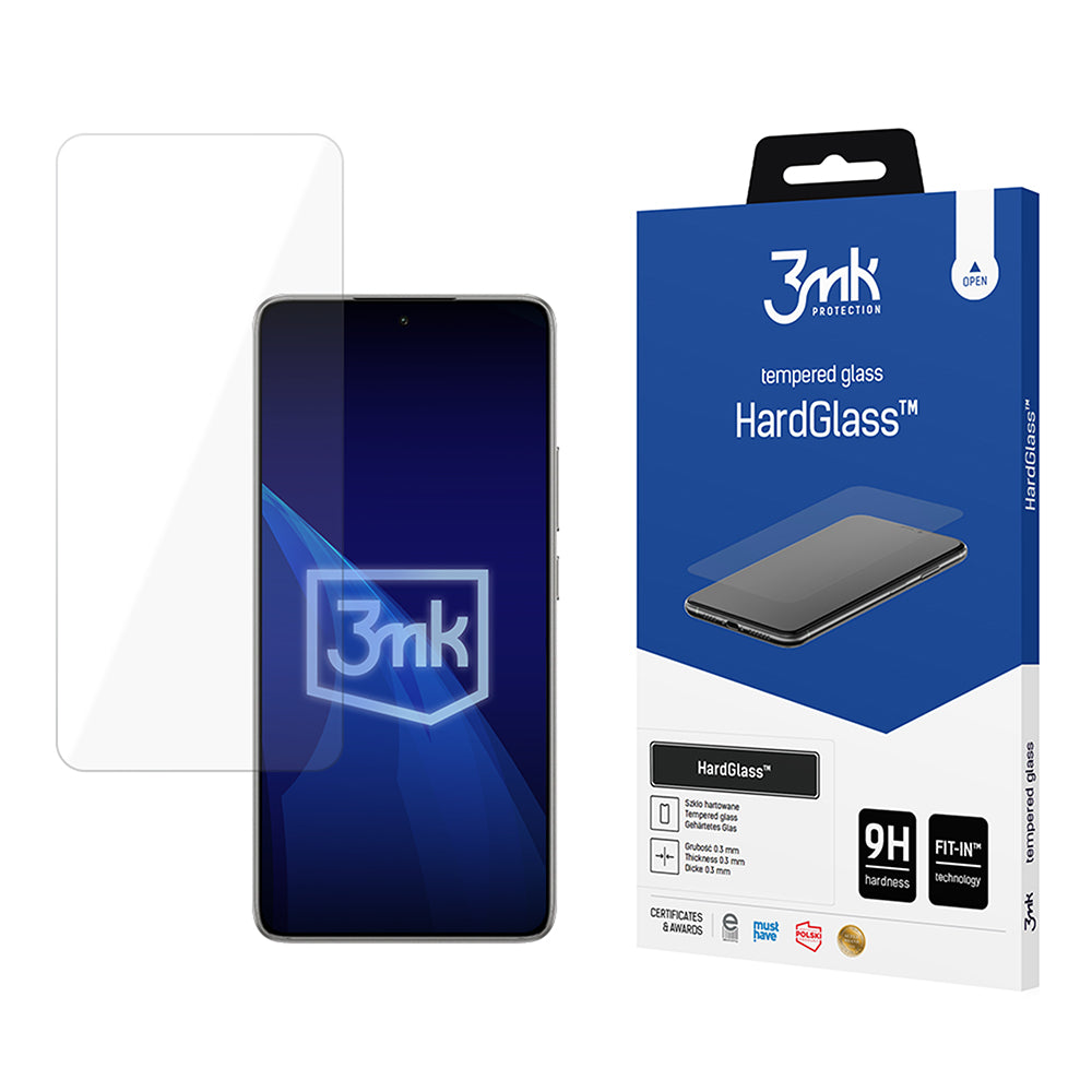 Протектор за екран 3MK HardGlass за Xiaomi 14T Pro / 14T, закалено стъкло, пълно залепване