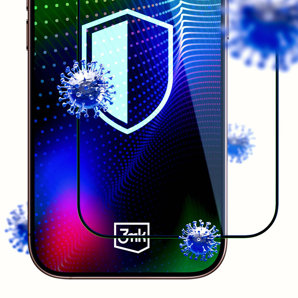 Защитно фолио 3MK Hardy Ultra за Apple iPhone 17 Pro, закалено стъкло, пълно лепило, черно