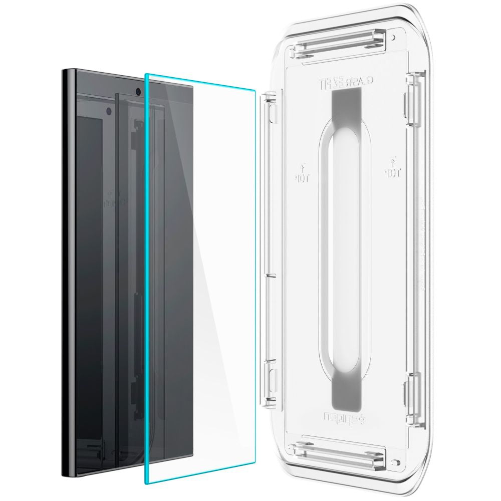 Spigen EZ FIT Screen Protector за Samsung Galaxy S24 Ultra S928, със стъклена защита, пълно лепило, комплект 2 броя