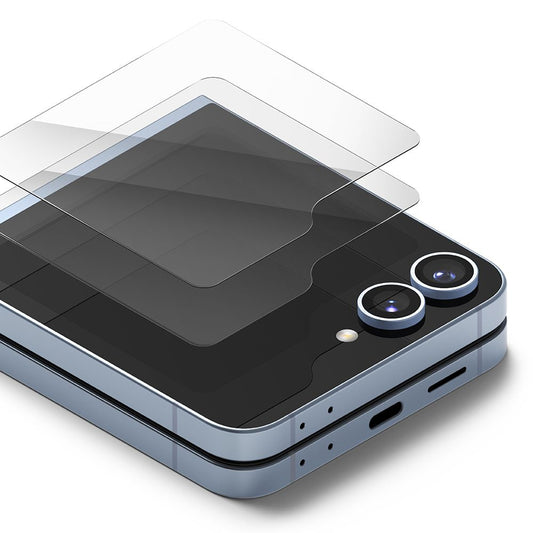 Защитно фолио за външен екран Ringke Cover Display за Samsung Galaxy Z Flip6 F741, закалено стъкло, AB Ultra Glue, комплект от 2 броя