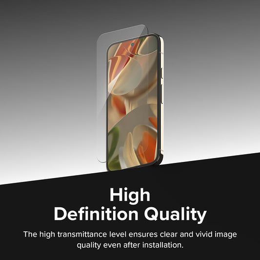 Ringke Easy Slide Screen Protector за Google Pixel 9 / 9 Pro, със стъклена защита, с пълно лепило, комплект 2 броя